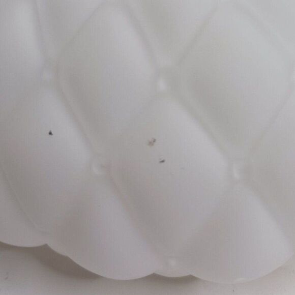 Vintage Hurricane Student Lamp Shade Frosted White Diamond Shape Quilted - Picture 3 of 9
